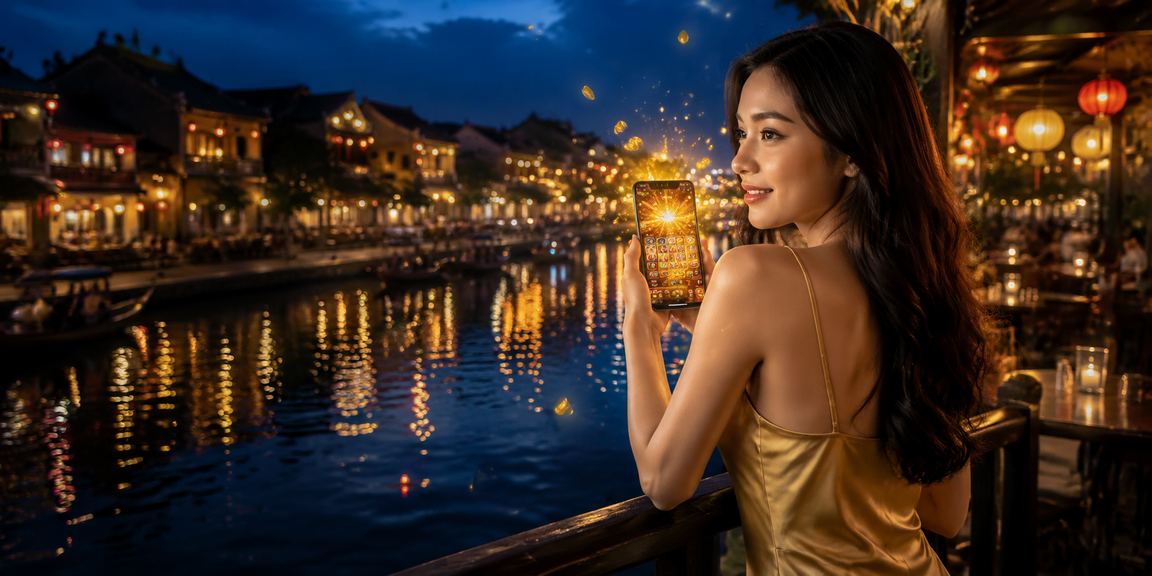 Người chơi thư giãn với cà phê tại Hội An và trải nghiệm slot game trực tuyến trên điện thoại